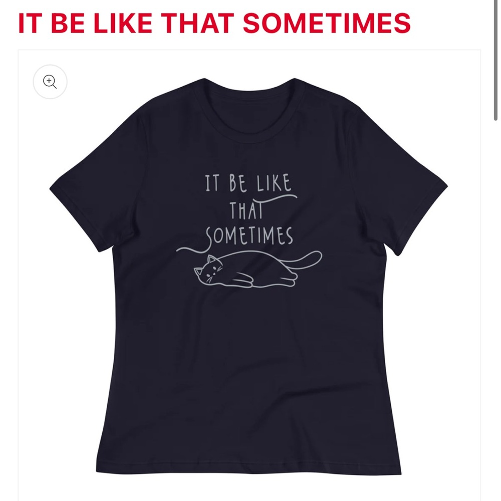 SnorgTees women’s medium black Graphic tee funny cat - it be like that sometimes